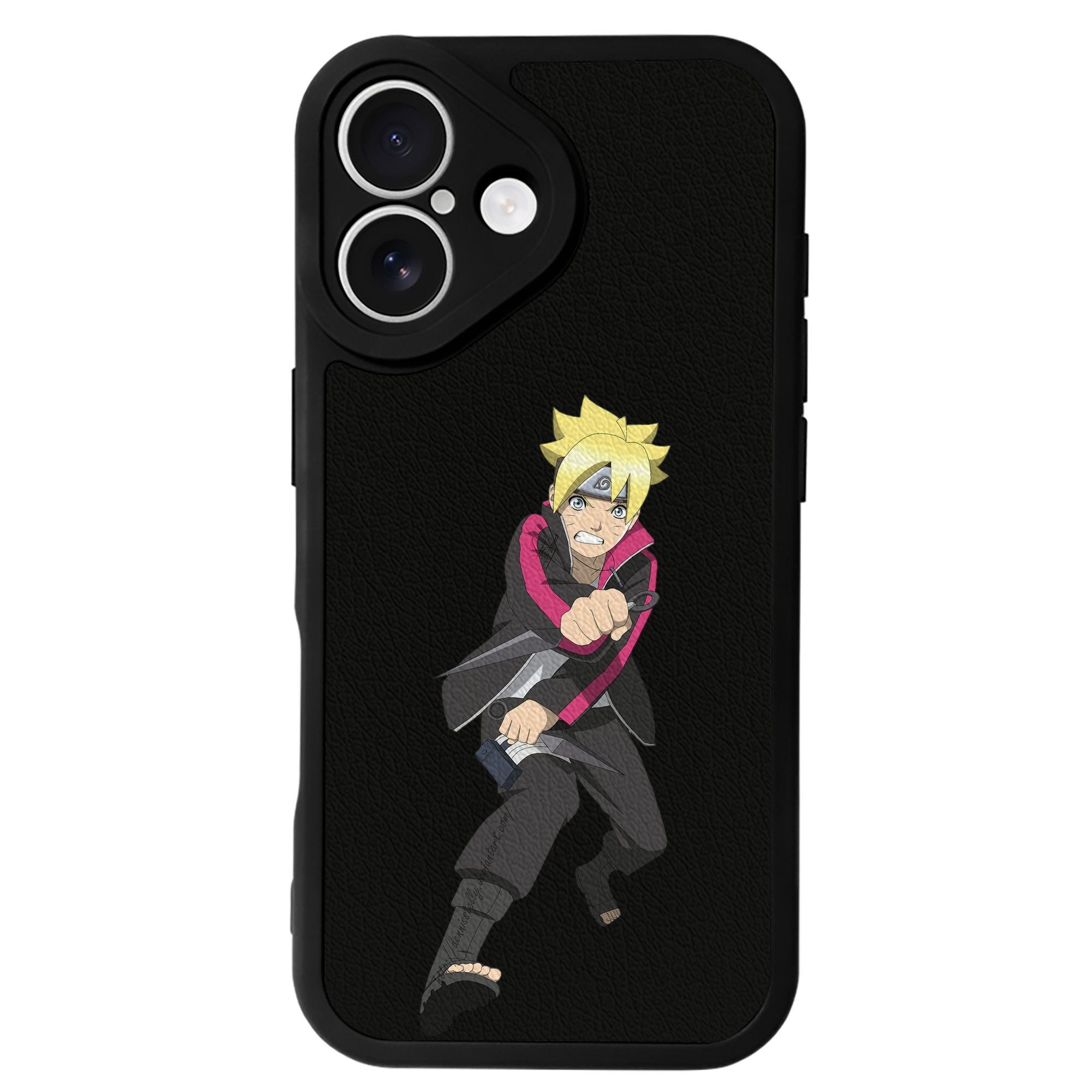 （画像用） NARUTO -ナルト- うずまき ボルト Uzumaki Boruto 【iPhone 16シリーズ対応】シリコンスマホケース（レザー調） 材質：シリコン